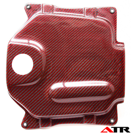 Red carbon fiber gas tank cover